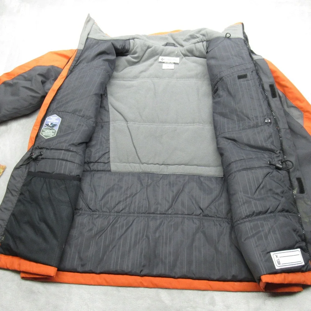 Columbia Jacket Youth‎ 14/16 Orange Omni-Shield Waterproof Insulated Full Zip